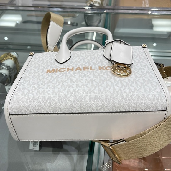 Michael Kors Mirella Small Signature Logo Shopper Top Zip Crossbody XBODY Bag MK - Picture 6 of 16